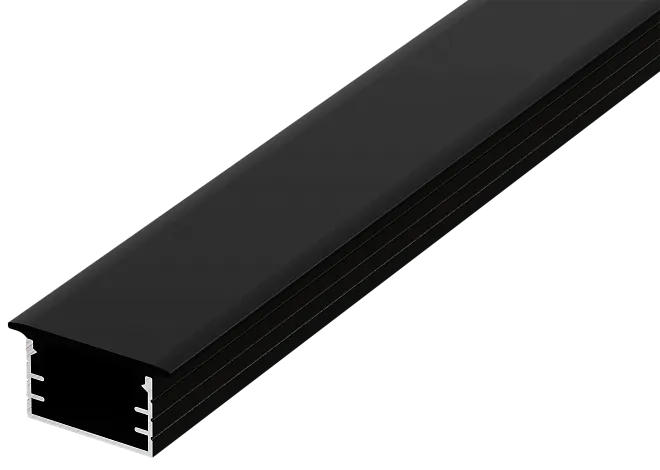 Встраиваемый алюминиевый анод. профиль, 18,3х10х2000мм. В комплекте черный экран, 4 торцевые заглушки, 4 крепежа, черный Donel DN18M1810B2SetB DN18