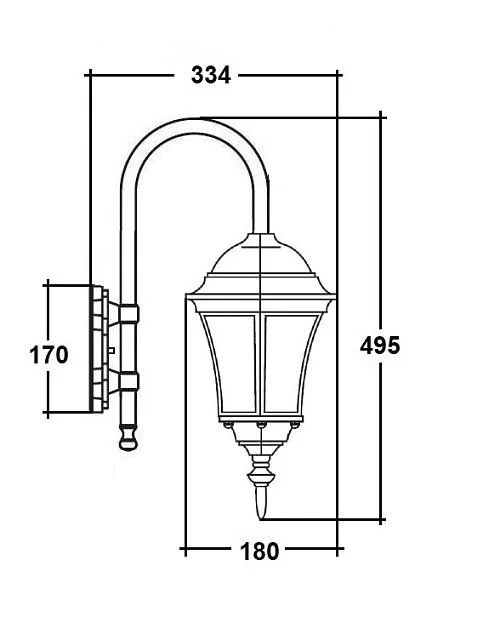 Настенный фонарь уличный Oasis Light 91302S/10 Bl ASTORIA 1 S