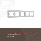 Рамка из поликарбоната на 5 постов Arte Milano 502.16-5.silver am