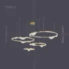 Кольцевые люстры и светильники HANNA B Тип F (Четыре кольца) Lampatron 4417-11191