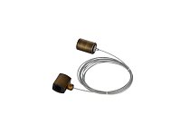 Токопроводящий прямой соединитель на тросе для оснований Donolux Connector 180 Suspension BBr DL20224 Code 1.2