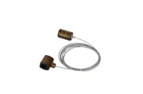 Токопроводящий прямой соединитель на тросе для оснований Donolux Connector 180 Suspension BBr DL20224 Code 1.2