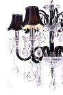 Хрустальная подвесная люстра Lumina Deco LDP 66249-6 BK Denica
