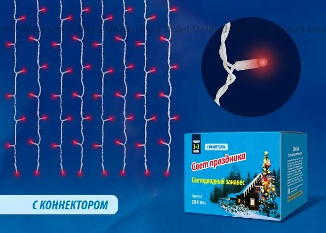 Гирлянда Uniel ULD-C2030-240/SWK RED IP67 Гирлянда Uniel ULD-C2030-240/SWK RED IP67