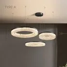 Кольцевые люстры и светильники OLAGUS COMBO Тип A. Цвет Черный + Латунь Lampatron 7763-21841