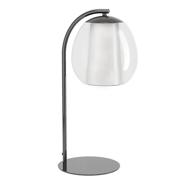 Светодиодная настольная лампа 1X5,5W 1X1,6W(LED) ,2200-6500K, 600lm, сталь, никель черный, белый Eglo 390461 MENORCA