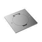 Лючок Surface 2 мод. (1 мод. 45х45 мм.), круглая крышка, полированное серебро Donel DFB2MRRMS DFB