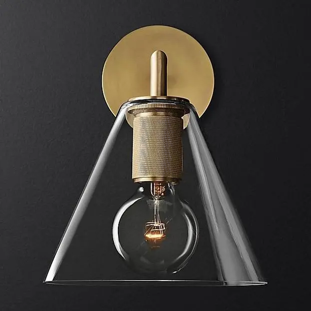 Бра Rh Utilitaire Funnel Shade Single Sconce Brass 123270-22 ImperiumLoft Бра Rh Utilitaire Funnel Shade Single Sconce Brass 123270-22 ImperiumLoft