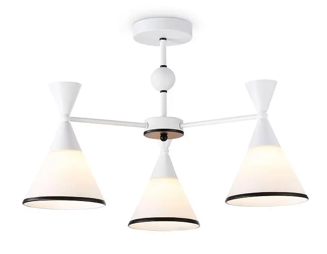 Подвесной светильник WH/BK белый/черный E27/3 max 60W D580*380 Ambrella light TR3164/3