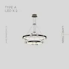 Кольцевые люстры и светильники CAMILIA RING Два кольца. Тип A. Цвет Черный Lampatron 7531-21007