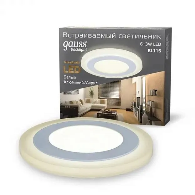Точечный светильник Gauss BL116 Backlight BL11 Точечный светильник Gauss BL116 Backlight BL11