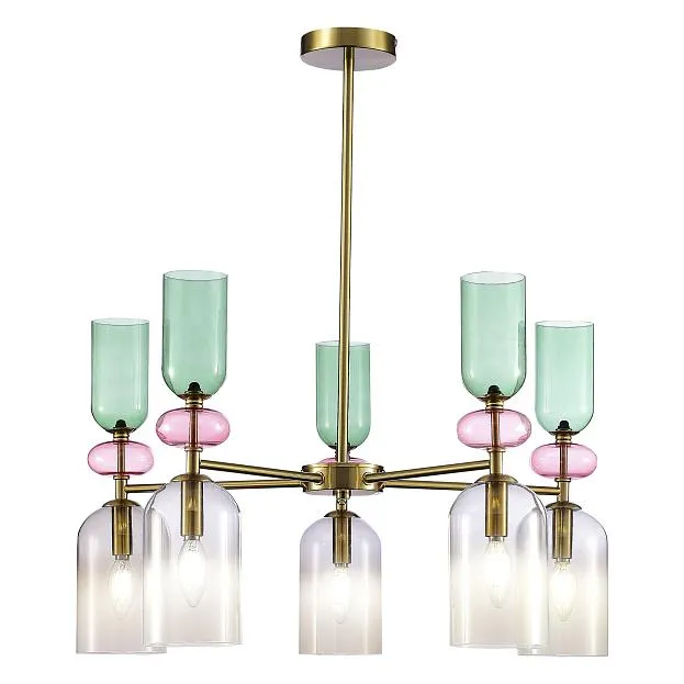 Люстра потолочная Золотистый/Дымчатый E14 5*40W ST Luce SL2000.202.05 GEA