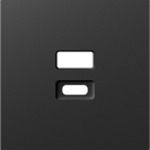 Накладка для розеток USB, матовый карбон, Donel DE28630 A07