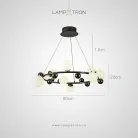 Кольцевые люстры и светильники DONALD 9 плафонов Lampatron donald-9 8329-22705