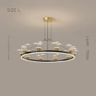 Кольцевые люстры и светильники DOVRA Размер L. Цвет Черный + Латунь Lampatron 7108-19501
