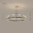 Кольцевые люстры и светильники DOVRA Размер L. Цвет Черный + Латунь Lampatron 7108-19501