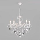 Подвесная люстра Eurosvet 10108/5 белый/прозрачный хрусталь Strotskis a045451 Veletta