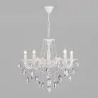 Подвесная люстра Eurosvet 10108/5 белый/прозрачный хрусталь Strotskis a045451 Veletta