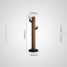 Торшер CACTUS WOOD Цвет темное дерево Lampatron cactus-wood-darkwood 9032-25700