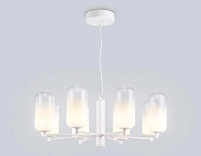 Подвесная люстра Ambrella light LH11109/8 WH/FR белый/белый матовый 28W 3000K D720*280
