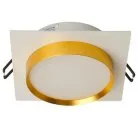 Светильник встраиваемый  Feron 51362 DL506 потолочный GX53 белый + золото квадрат