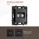 Розетка RJ45 х 2 Arte Milano 217.45-2.black am