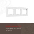 Рамка из закаленного стекла на 3 поста Arte Milano 503.02-3.white am