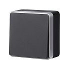 Выключатель одноклавишный werkel w5010034 накладные механизмы gallant черный с серебром a051160