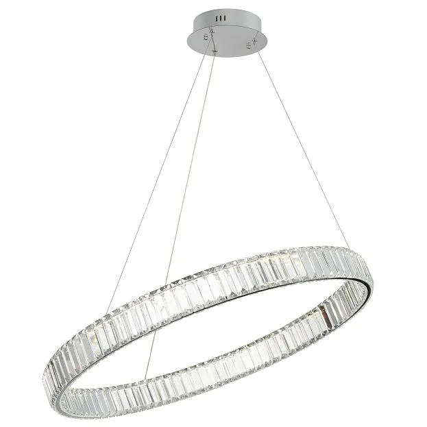 Люстра хрустальная с пультом LED Хром Citilux CL338181 Чезаре Люстра хрустальная с пультом LED Хром Citilux CL338181 Чезаре