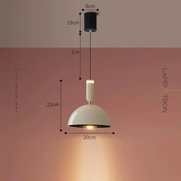 Подвесной светильник TOFT DOME Цвет Бежево-серый. Lampatron 8263-22508 Подвесной светильник TOFT DOME Цвет Бежево-серый. Lampatron 8263-22508