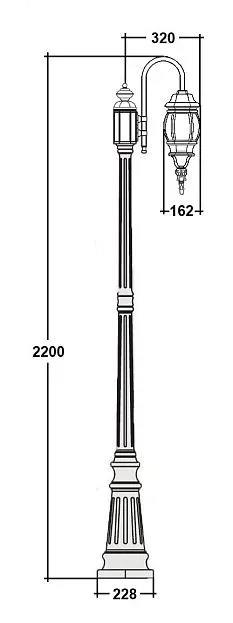Наземный фонарь Oasis Light 83409S 10 down Bl AMERICA S