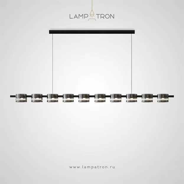 Реечный, рядный светильник JANICE LONG 10 плафонов. Нейтральный свет Lampatron 8564-23826 Реечный, рядный светильник JANICE LONG 10 плафонов. Нейтральный свет Lampatron 8564-23826
