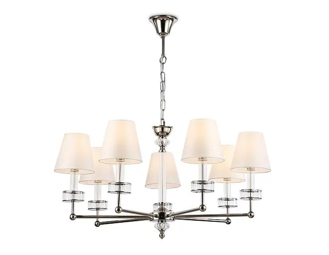 Подвесная люстра с абажурами и хрусталем Ambrella light LH71003