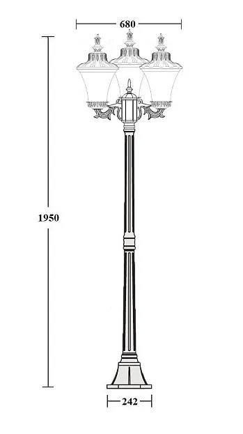 Наземный фонарь Oasis Light 86408B/15 Bl ELBA
