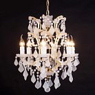 Подвесная люстра RH Rococo Iron &amp; white matt Crystal Chandelier 6 ImperiumLoft 107306-22 40.2226