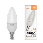 Лампа светодиодная E14 5,5W 3000К матовая Gauss 1033116 Basic Свеча