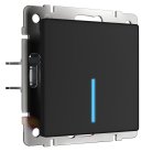 Сенсорный выключатель одноклавишный с управлением по Wi-Fi Werkel W4510608 (черный) a048326