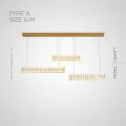 Реечный, рядный светильник BERTOLDA TRIO Тип A. Размер M. Цвет Латунь Lampatron 7203-19739