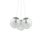 Подвесная люстра Ideal Lux 176031 MAPA SAT SP3 NICKEL