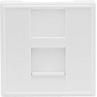 Розетка DEC RJ45 UTP кат.5e, 2мод., бел. Donel DECF12EW5 45х45