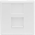Розетка DEC RJ45 UTP кат.5e, 2мод., бел. Donel DECF12EW5 45х45