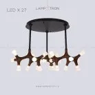 Потолочная люстра SANTANA CH 27 ламп. Цвет Темное Дерево Lampatron 4240-10603