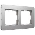 Рамка на 2 поста Werkel W0022606 Platinum алюминий a059212