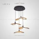 Готовая комбинация светильников ULRICA MORE 4 лампы. Цвет Светлое Дерево Lampatron 4238-10590