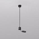 Подвод питания для подвесного монтажа трека АС 220-240V, IP20, 5м, черный, алюминий Denkirs TR2124-BK SMART BASE