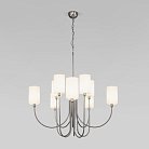 Подвесная люстра с тканевыми абажурами Eurosvet 60164/10 никель a065750 Abbey