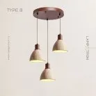 Готовая комбинация светильников MELIUS TRIO Тип B. Темное дерево. Диск Lampatron 7400-20443