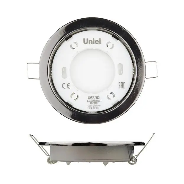Точечный светильник Uniel GX53/H2 BLACK CHROME 10 PROM Точечный светильник Uniel GX53/H2 BLACK CHROME 10 PROM