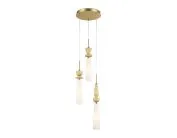Подвесной светильник с травертином Ambrella light LH75367/3 GD/WH Ceramo Modern