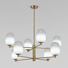 Потолочный светильник со стеклянными плафонами Eurosvet 60161/8 латунь Loona a065609